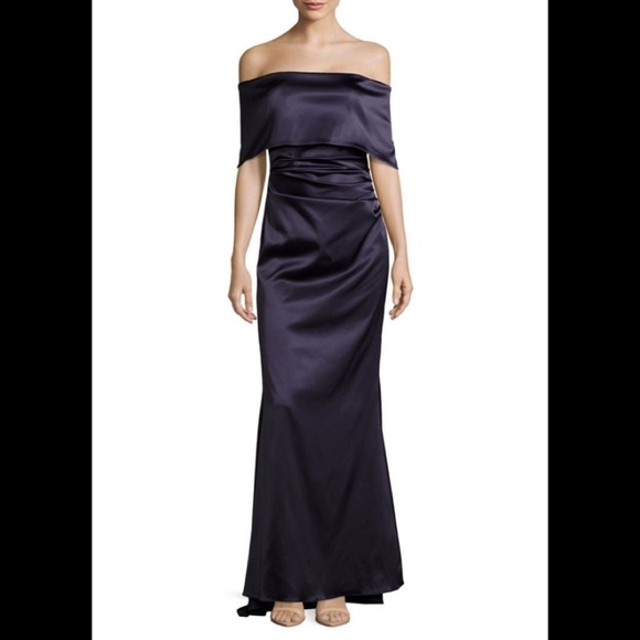 Vince camuto ruched off Shoulder gown - Picture 1 of 4